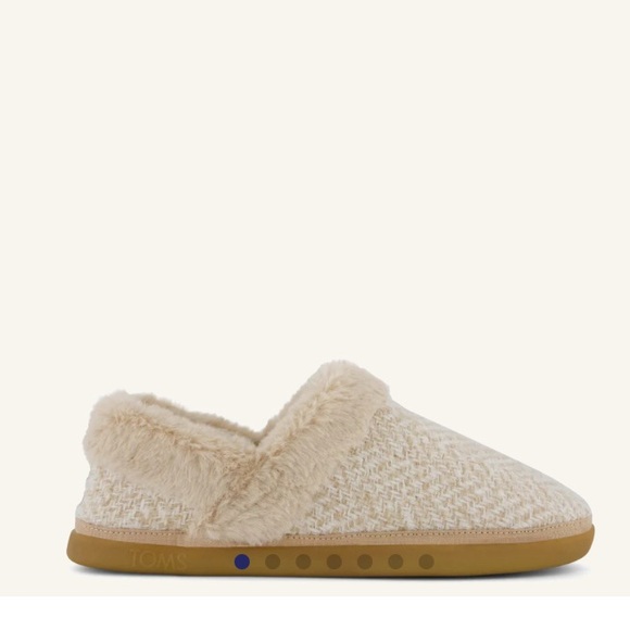 TOMS Cream Fuzzy Slip-Ons - Picture 4 of 6